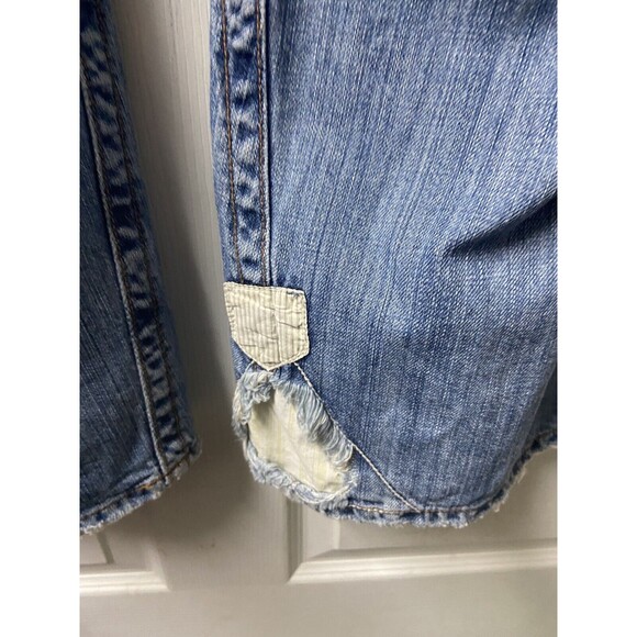 Lane Bryant Venezia Boot Cut Jeans Women's 28 Embellished Patchwork Distressed - Picture 5 of 9